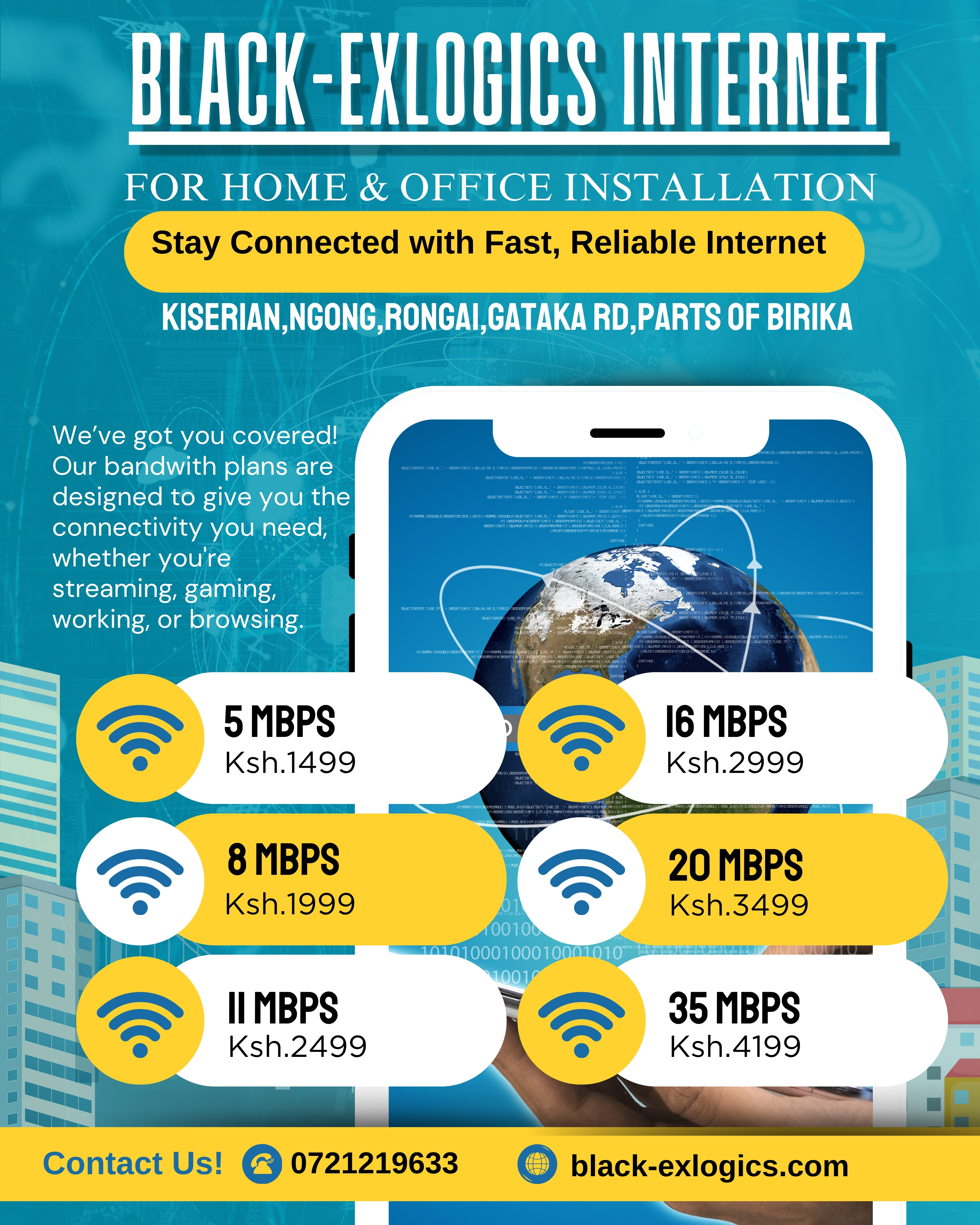 Internet Packages and Pricing Poster